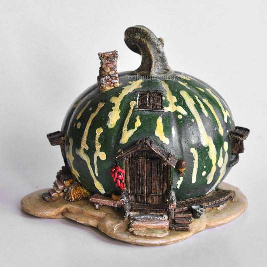 Miniature Green Gourd Fairy House