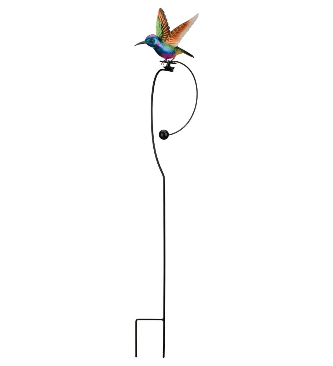 Hummingbird Rocker Garden Stake - Purple Coronet