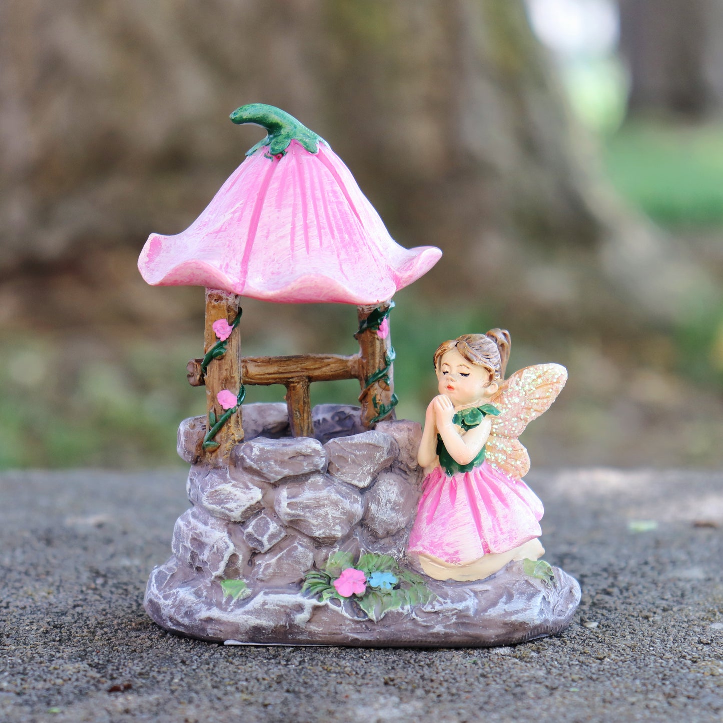 Flower Wishing Well Fairy Garden Miniature