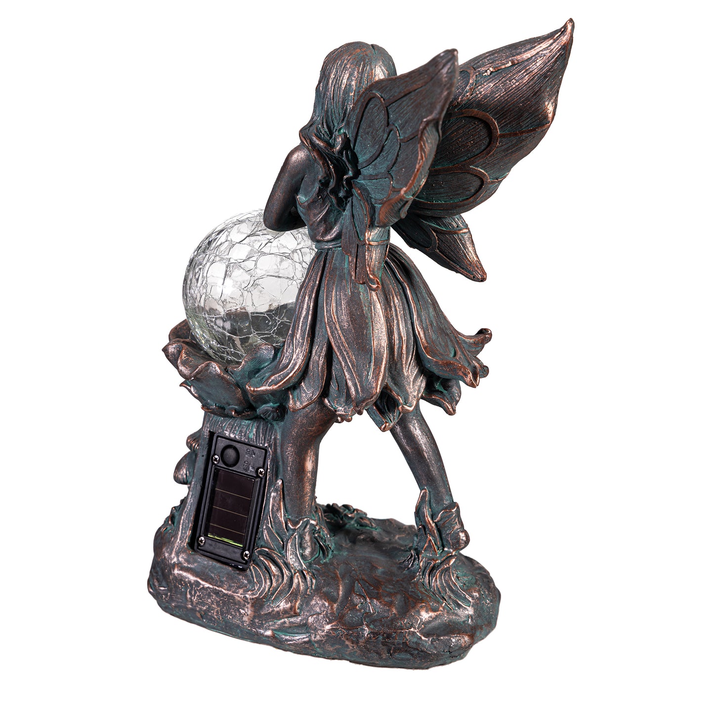 LED Fairy With Orb Statue