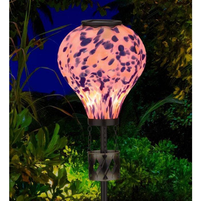 Murano Hot Air Balloon Garden Stake - Blue