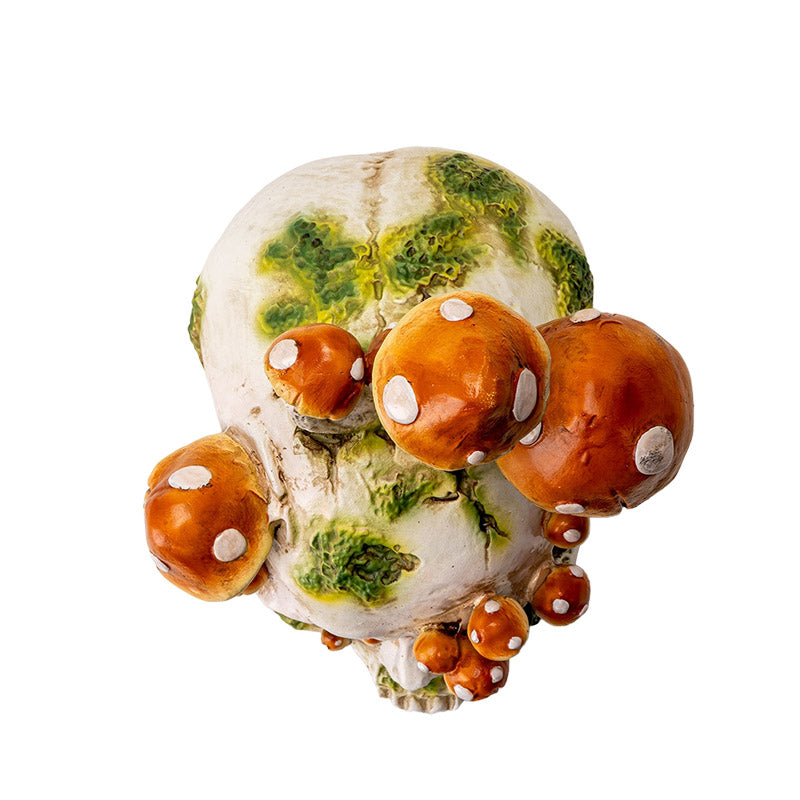 Large Mushroom Skull Figurine