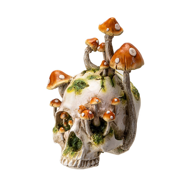 Large Mushroom Skull Figurine