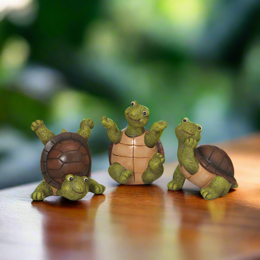 Playing Turtle Figurine