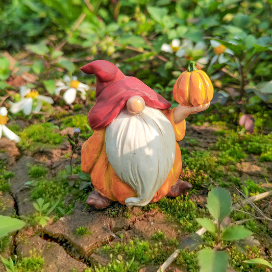 Miniature Pumpkin Gnome