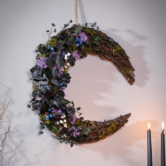 Rattan Moon Wall Hanger