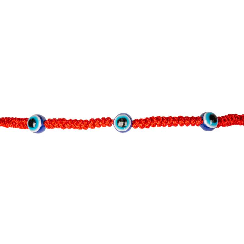 Red Adjustable Evil Eye Bracelet