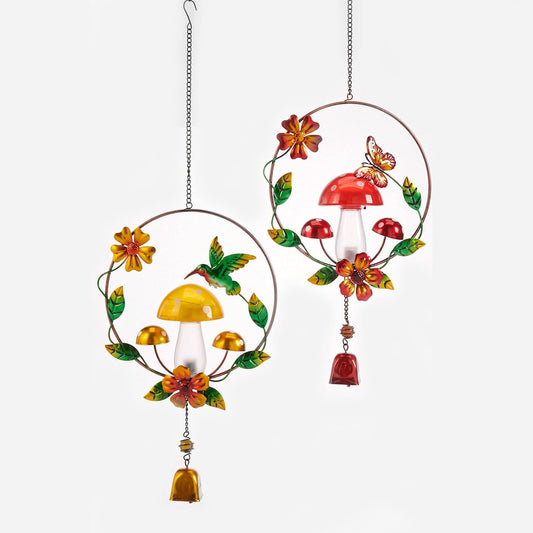 Solar Mushroom Bell Wind Chime