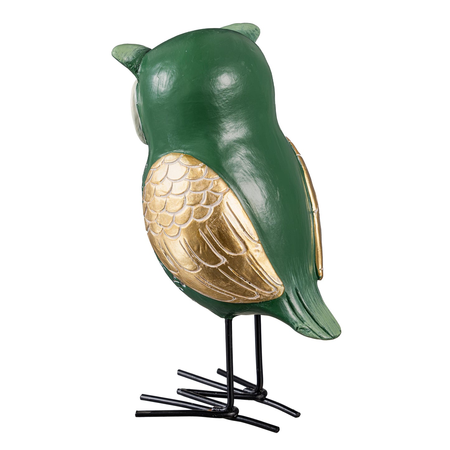 Green Winter Owl Statue