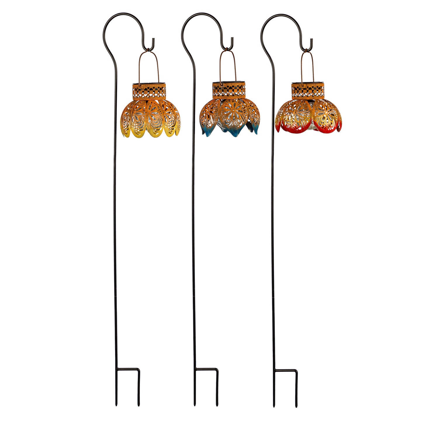 Solar Flower Lantern Garden Stake