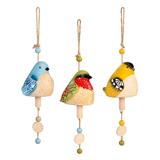 Ceramic Song Bird Garden Bell