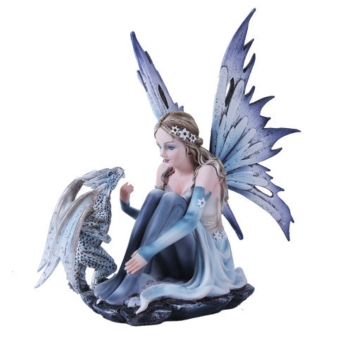 Winter Fairy and Dragon Figurine