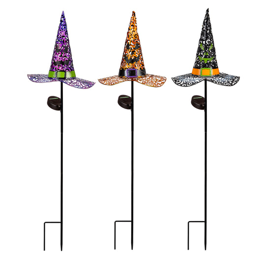 Witch Hat Solar Garden Stake
