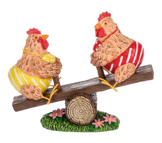 Talk to the Fluff Chickens on Seesaw Figurine