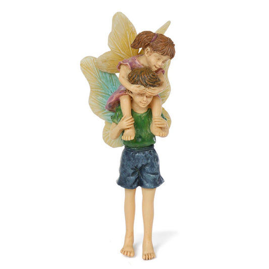 Piggyback Ride Fairy - Miniature Fairy Garden Accessory