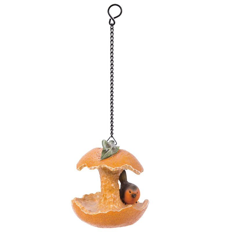 Orange Fruit Hanging Bird Feeder