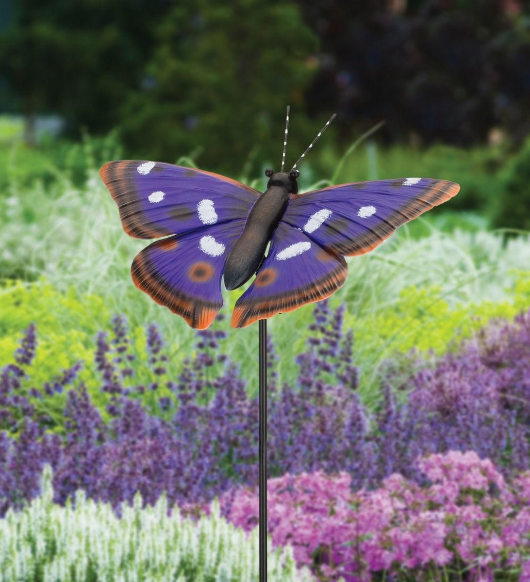 Purple Emperor Butterfly Garden Stake