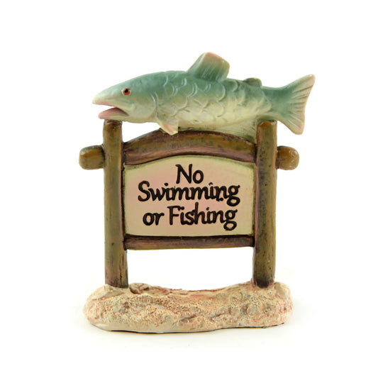 No Swimming or Fishing Sign