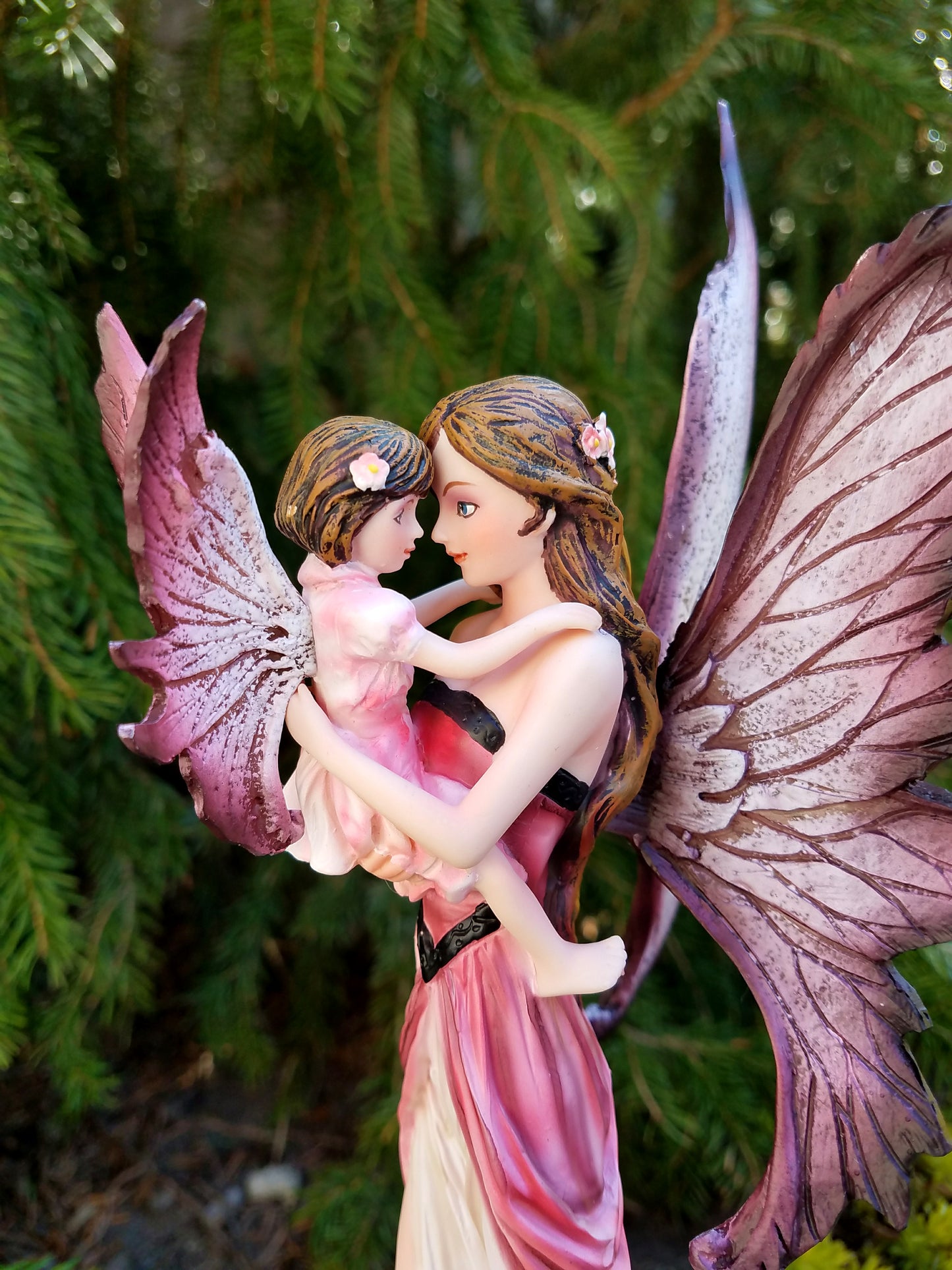 Fairy Mom and Baby Figurine