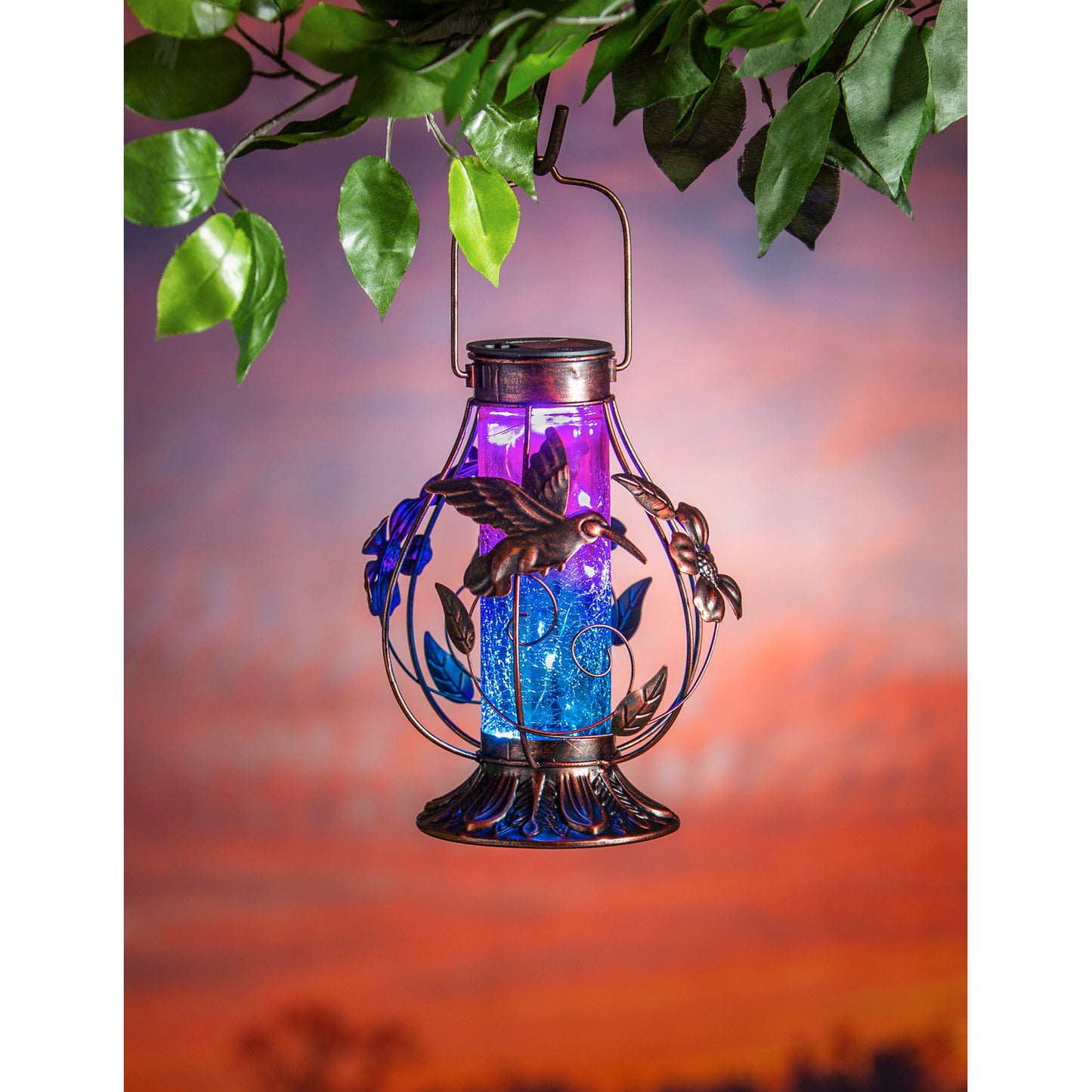 Hummingbird Solar Garden Lantern
