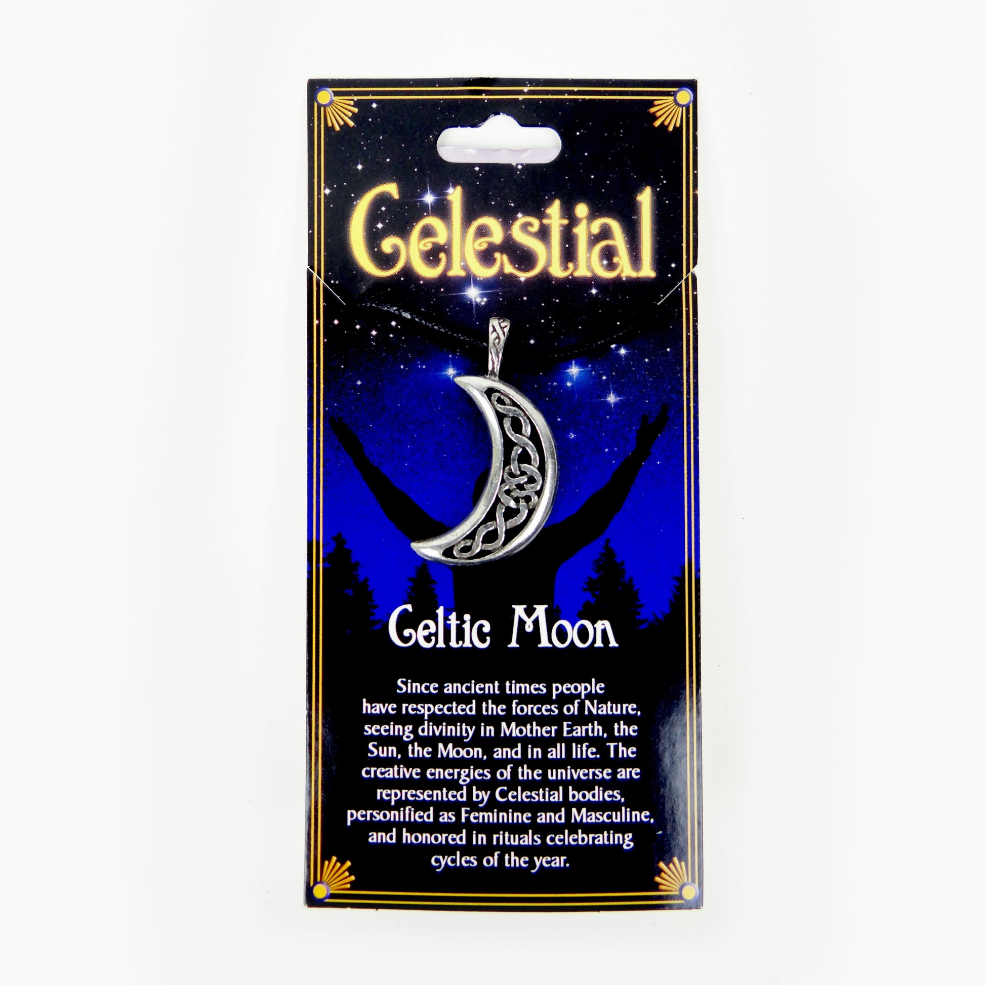 Celestial Pendant Necklace  • Celtic Moon