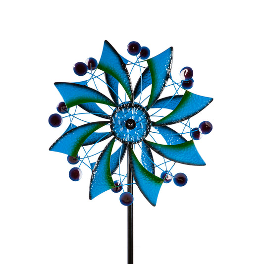 Cobalt Peaks Spinner Garden Stake
