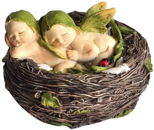 Twin Fairy Babies in Nest