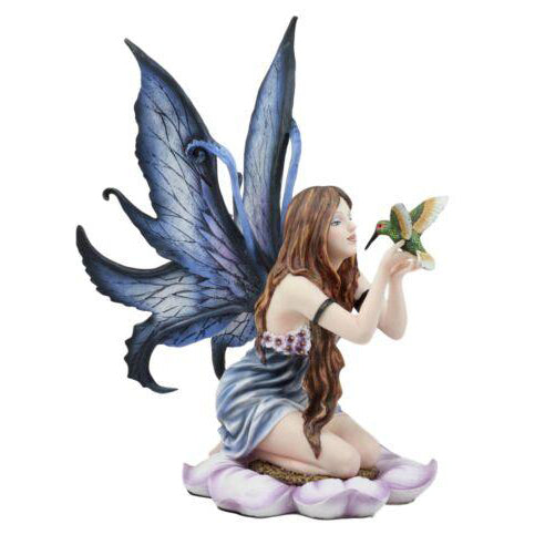 Spring Fairy with Hummingbird Figurine