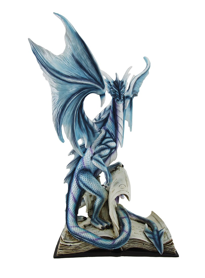 Dragon and Drake on Magic Book Figurine