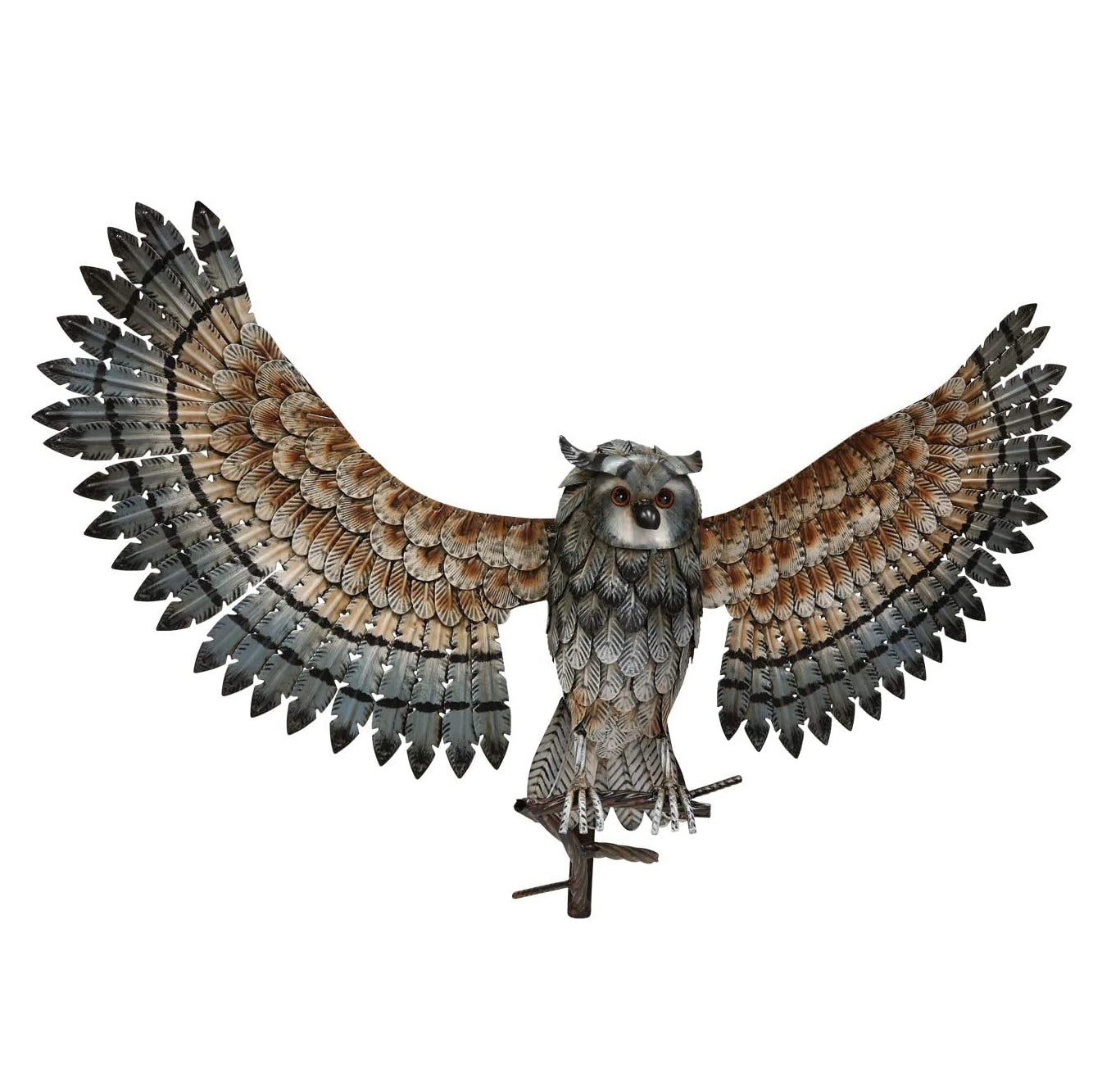 Metal Owl Décor Statue