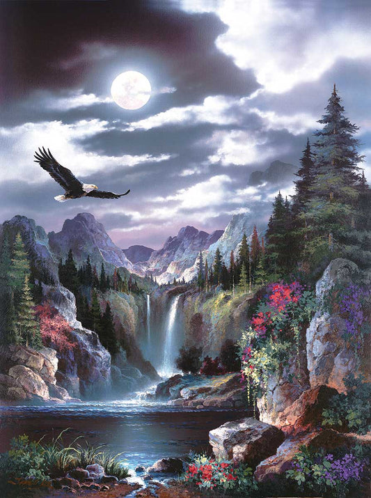 Moonlit Eagle Jigsaw Puzzle