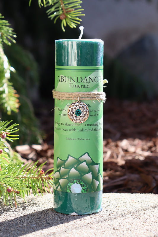 Emerald Abundance Lotus Pendant Candle