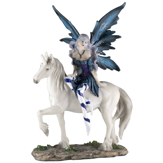 Blue Fairy Riding Unicorn