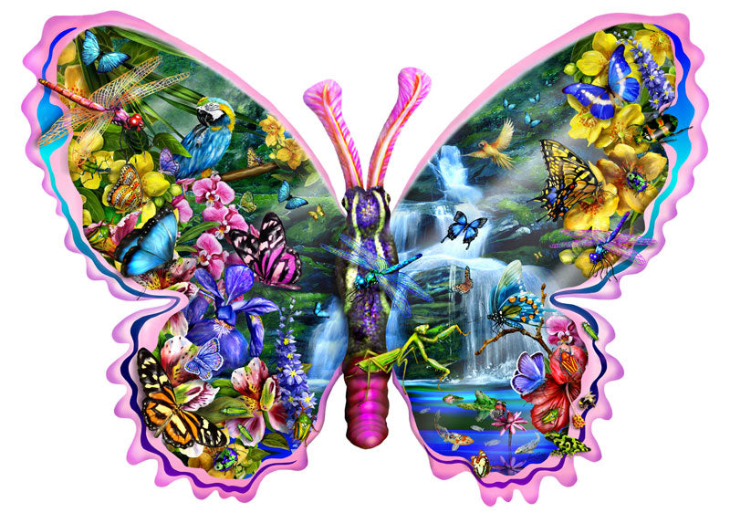 Butterfly Waterfall Jigsaw Puzzle - 1000 pc