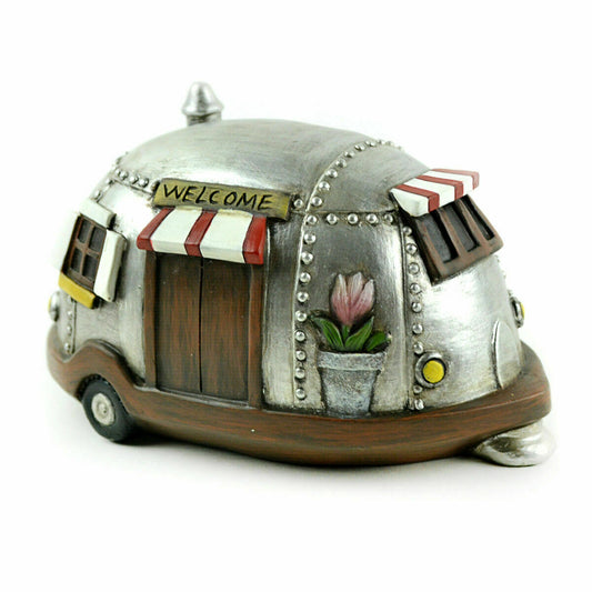 Camper with Welcome Sign