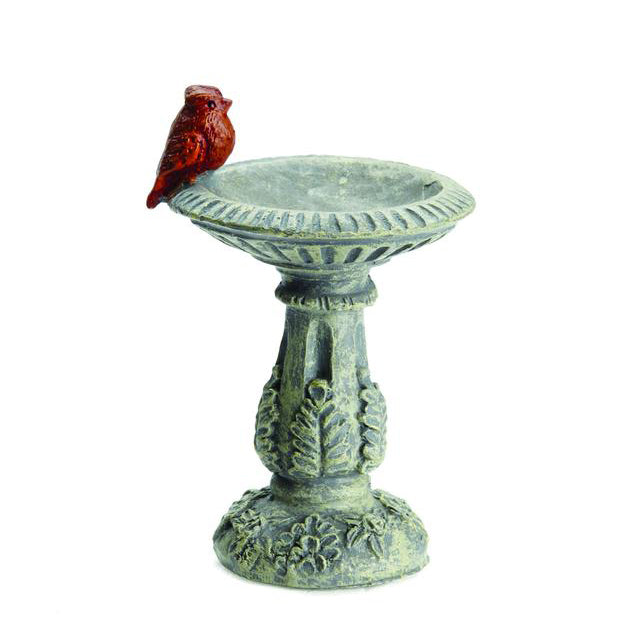 Cardinal Bird Bath – The Enchanted Forest Frankenmuth