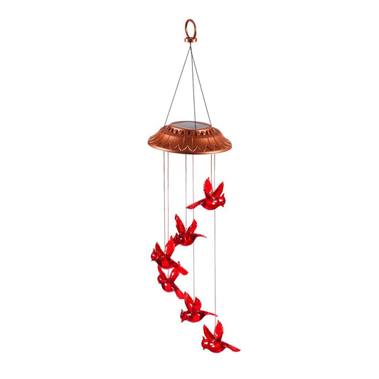 Cardinal Color Changing Solar Garden Mobile