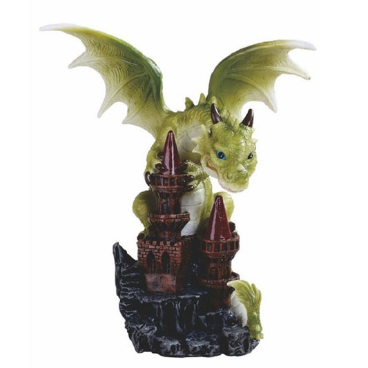 Dragon on Castle Figurine