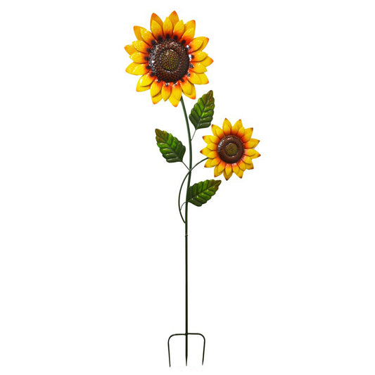 Double Sunflower Garden Stake