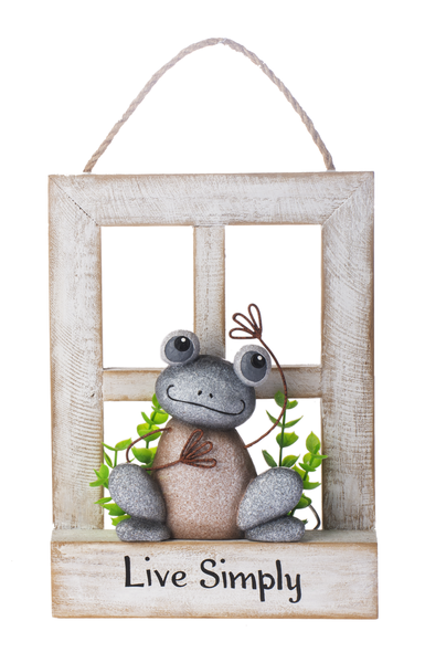 Pebble Frogs Box Window Plaque