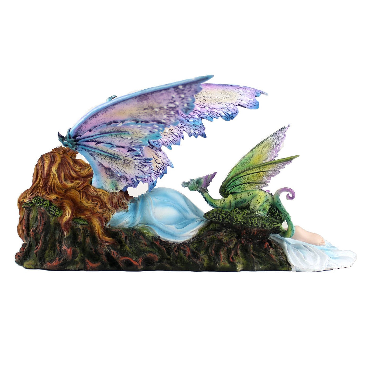 Dreaming Fairy with Dragon Figurine