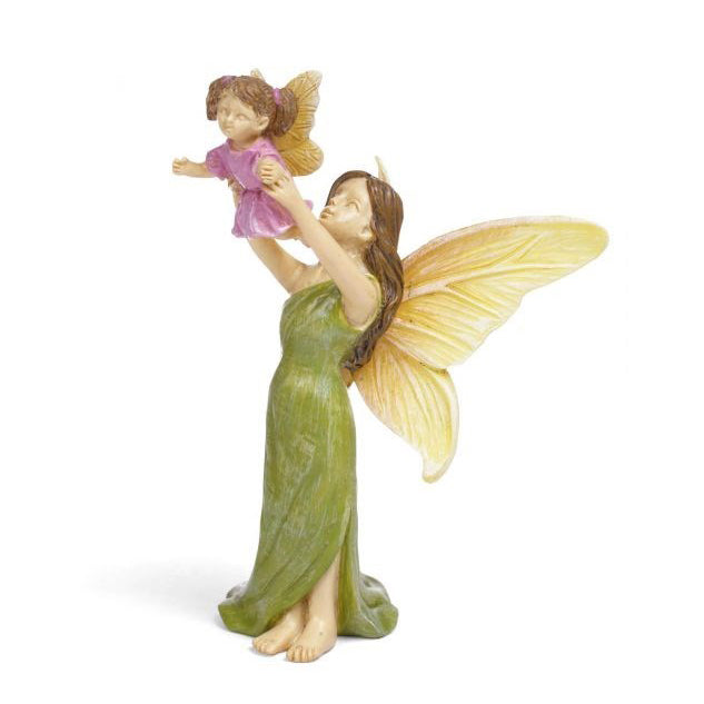 Miniature Fairy Garden First Flight Fairy Girl & Mother