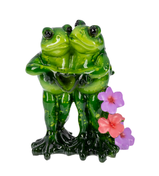 Hand in Heart Frog Figurine