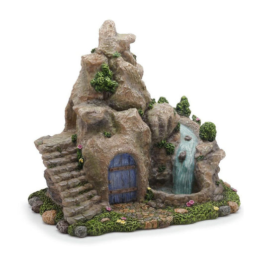 Glowing Waterfall Fairy House