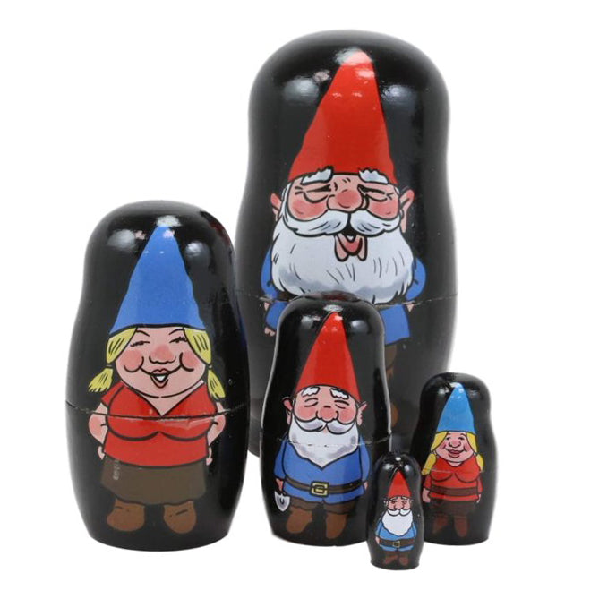 Wooden Gnome Family Nesting Dolls