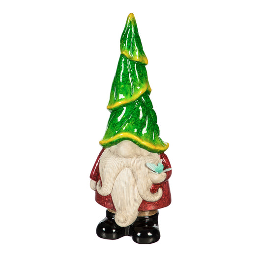 Terracotta Green Hat Garden Gnome