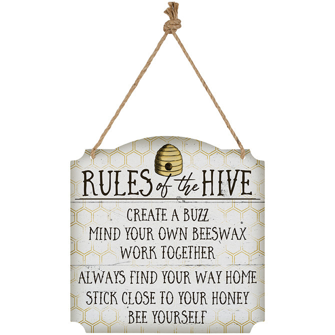 "Hive Rules" Metal Wall Décor
