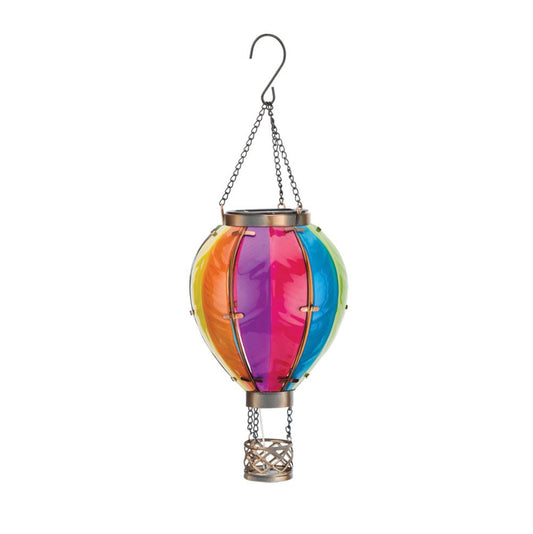 Rainbow Hot Air Balloon Hanging Solar Lantern