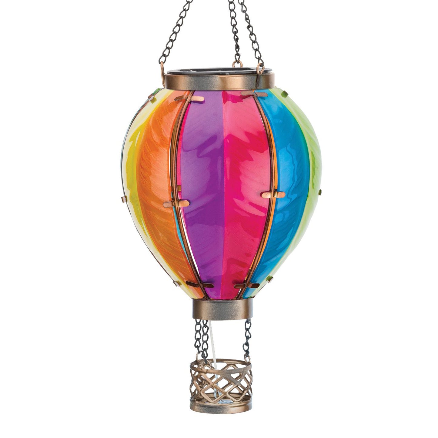 Rainbow Hot Air Balloon Hanging Solar Lantern