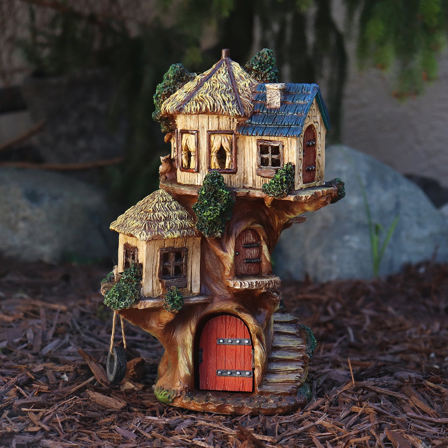 Triple Decker Tree House Fairy Garden Miniature